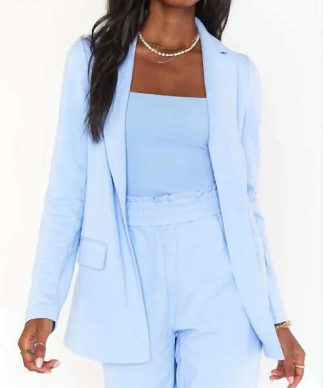 Lazy Chic Blazer In Periwinkle Fashionable Women’s Blazer