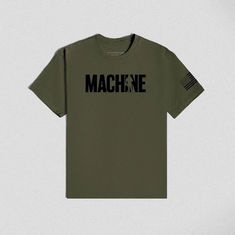 Machine Stamp Tee - Military Green