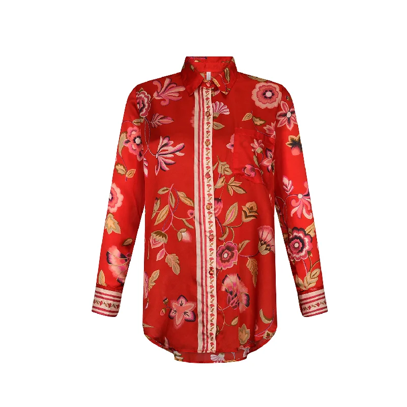 SHIRT COTTON SILK POMEGRANATE 444