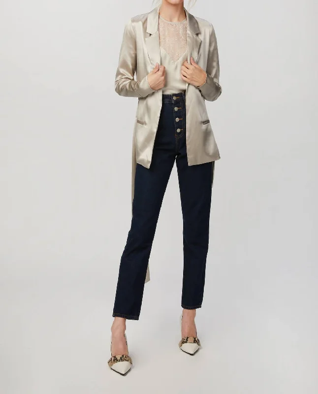 Tippy Blazer In Dove Women’s Blazer with Pleats