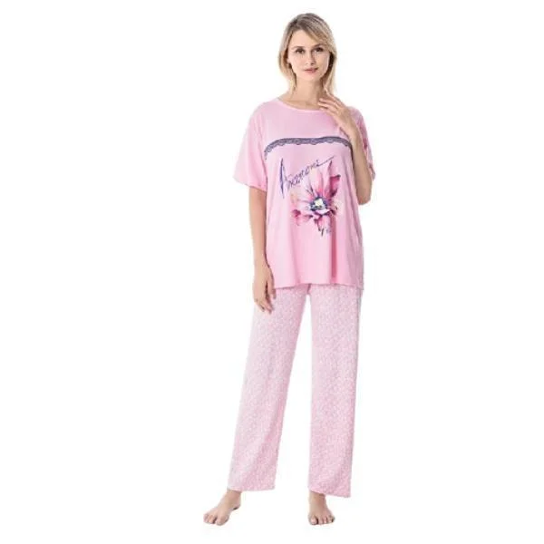 Party pajama sets2pc T-shirts With Printed Trouser Night Dress for Woman Party pajama sets