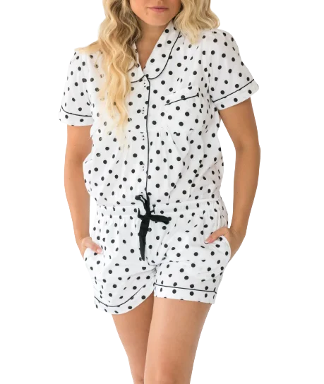 Couple pajama setsLilly Classic Dots Women's Short Sleeve Shirt & Shorts Set Couple pajama sets