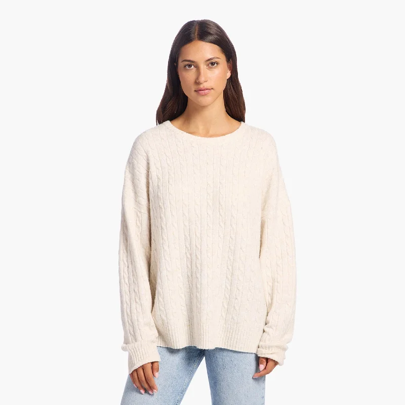 Budget-friendly sweatersCozy Knit Cable Crewneck Sweater | Heather Bone Budget-friendly sweaters