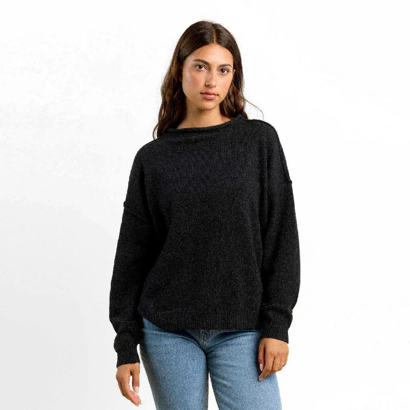 Classic sweatersCozy Knit Mock Neck Sweater | Black Classic sweaters