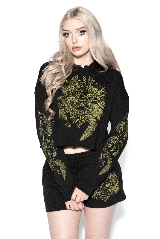 Trendy oversized sweatersGrow Your Own Magic - Women's Cropped Hoodie Trendy oversized sweaters