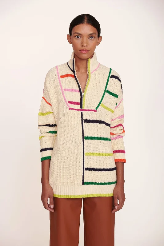 Classic sweatersHAMPTON SWEATER | CREME RAINBOW MULTI Classic sweaters