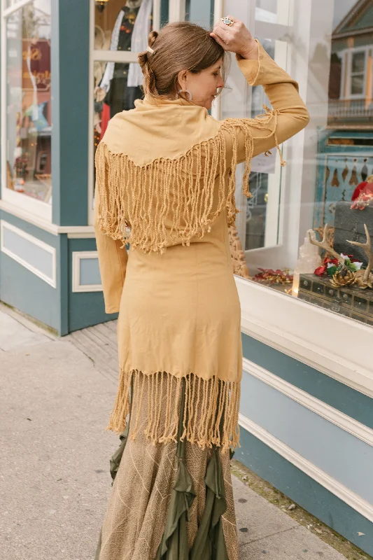 Date night sweatersPR Fringe Tunic - Golden Date night sweaters