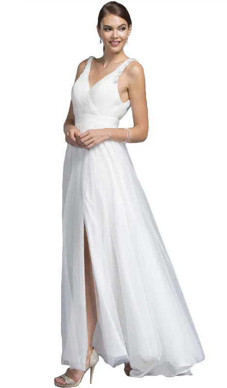 Sexy wedding dressesAspeed Design - Embellished Ruched A-line Prom Dress A-line Bridal Dress