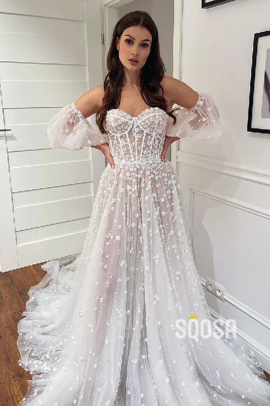 Wedding dresses with pocketsA-line Sweetheart Allover Lace Wedding Dress Bridal Gown QW0912 Satin Lace Gown