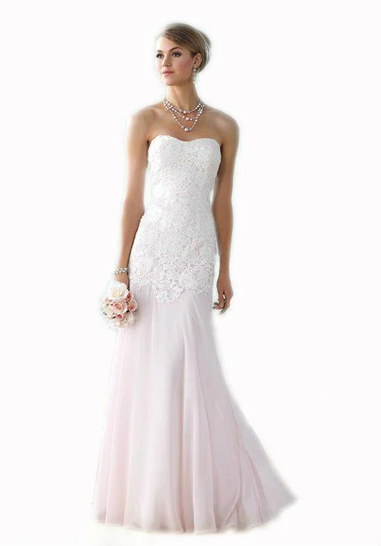 Silk wedding dressesMon Cheri - Semi-Sweetheart Chiffon Dress 215107 Mermaid Wedding Gown