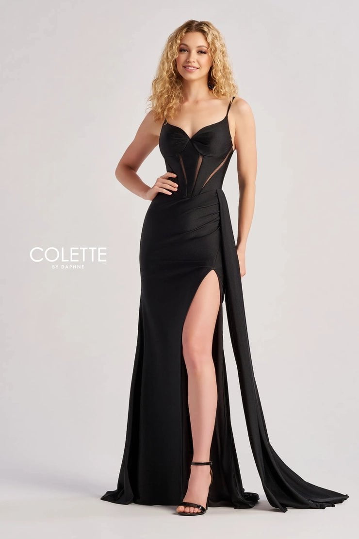 Hot new arrivals in party dressesColette By Daphne CL8480 - Cutout Midriff Prom Gown Must-have party dresses for this season