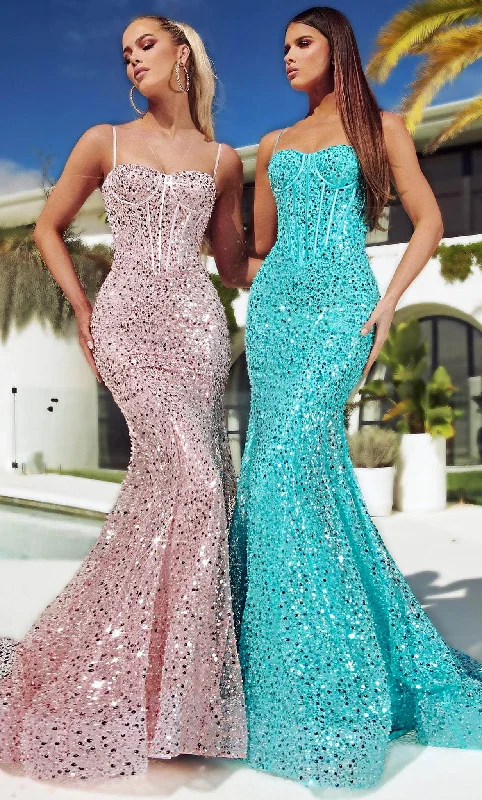 Casual party dressesPortia and Scarlett PS23061 - Corset Sequin Classic Prom Gown Formal party dresses