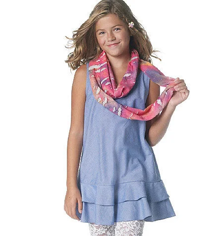 Y2K floral dressesMcCall's Pattern M6275 Girls' Dresses, Scarf & Leggings Y2K floral dresses