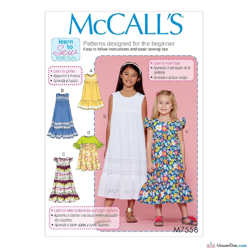 Best floral dresses for hourglass body shapeMcCall's Pattern M7558 Children's/Girls' Sleeveless & Ruffle Sleeve Empire-Waist Dresses Best floral dresses for hourglass body shape