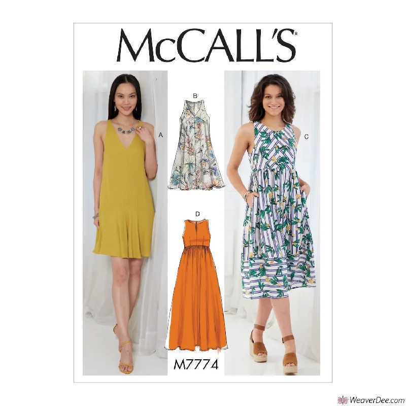 Beach floral dressesMcCall's Pattern M7774 Misses' Dresses Beach floral dresses