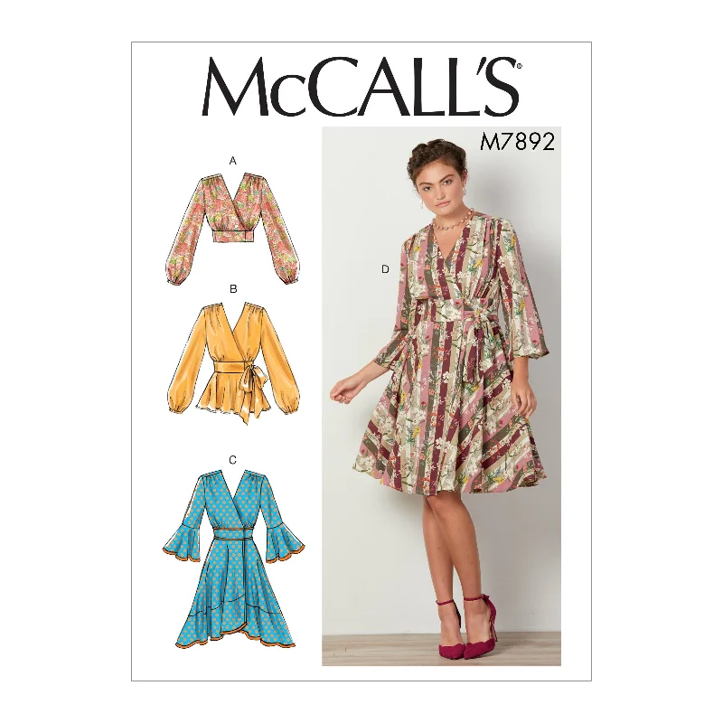 New Year's Eve floral dressesMcCall's Pattern M7892 Misses' Tops & Dresses New Year's Eve floral dresses