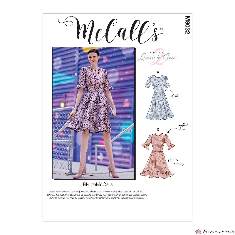 Organza floral dressesMcCall's Pattern M8032 Misses' Dresses #BlytheMcCalls Organza floral dresses