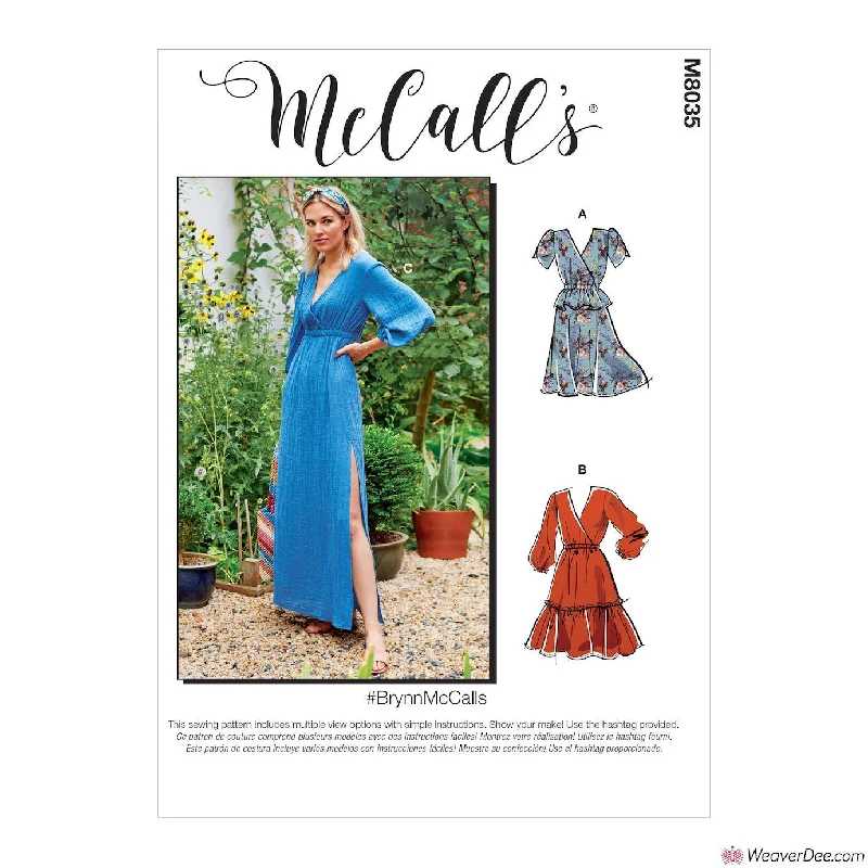 Hot new arrivals in floral dressesMcCall's Pattern M8035 Misses' Dresses #BrynnMcCalls Hot new arrivals in floral dresses