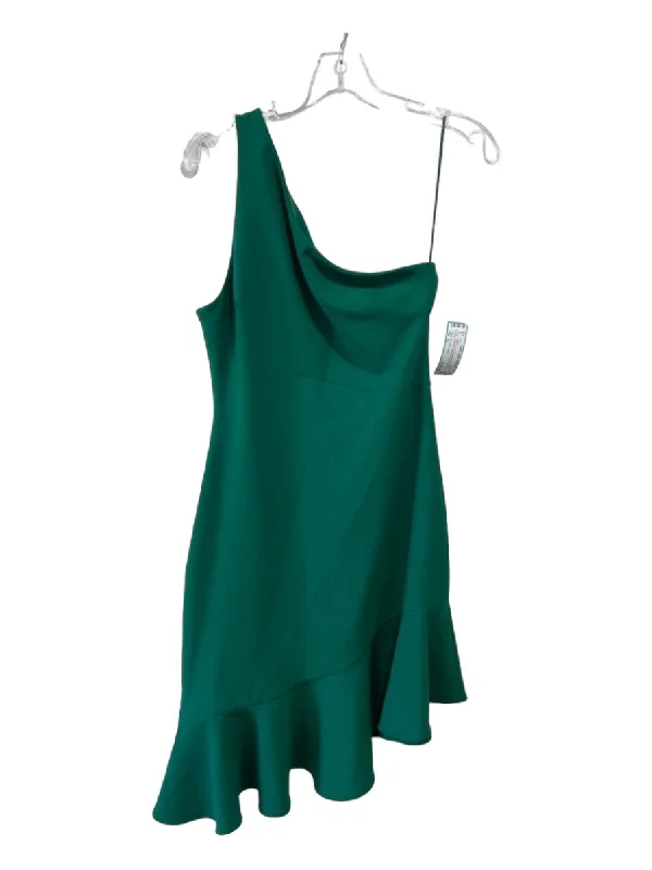 Beaded unclassified dresses5a7 Cinq a Sept Size 8 Green Polyester Blend One Shoulder Sleeveless Dress Beaded unclassified dresses