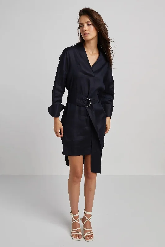 Minimalist unclassified dressesADROIT ATELIER Kyoko pullover dress w/ sash & high low hem Minimalist unclassified dresses