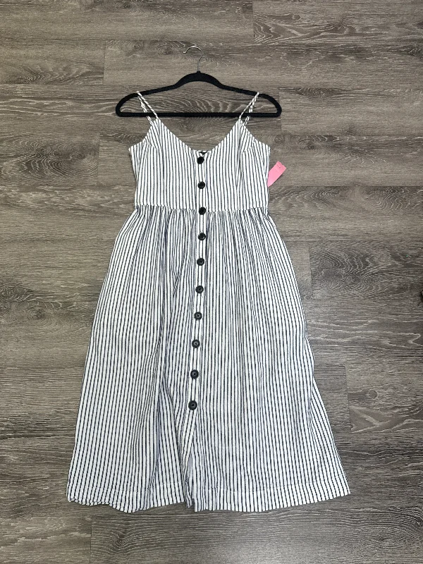 Backless unclassified dressesATM Stripe Buttons Strap Dress - small Backless unclassified dresses