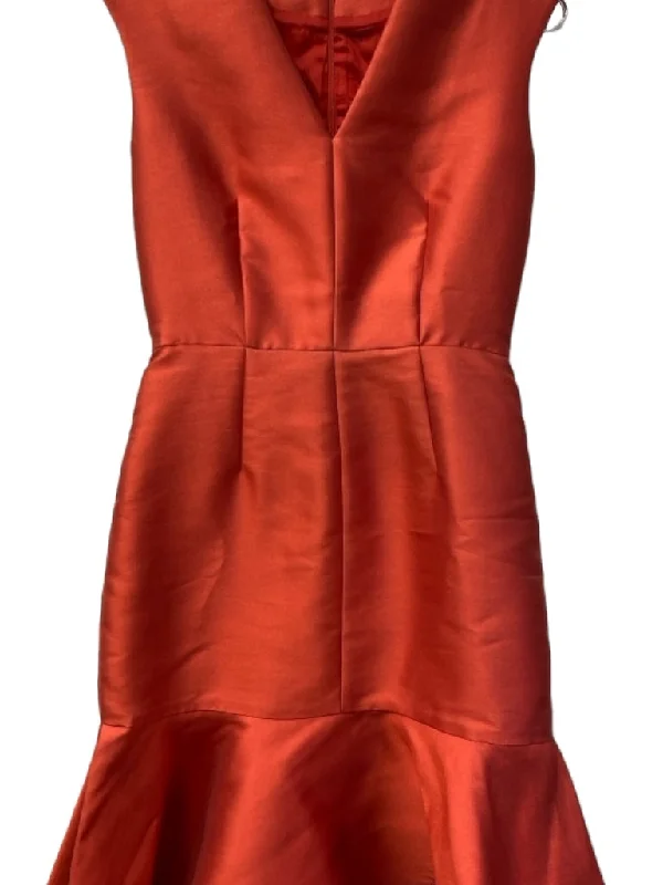 Discounted unclassified dressesCarven Size 34 coral Polyester V Neck Sleeveless Back Zip Darted Dress Discounted unclassified dresses