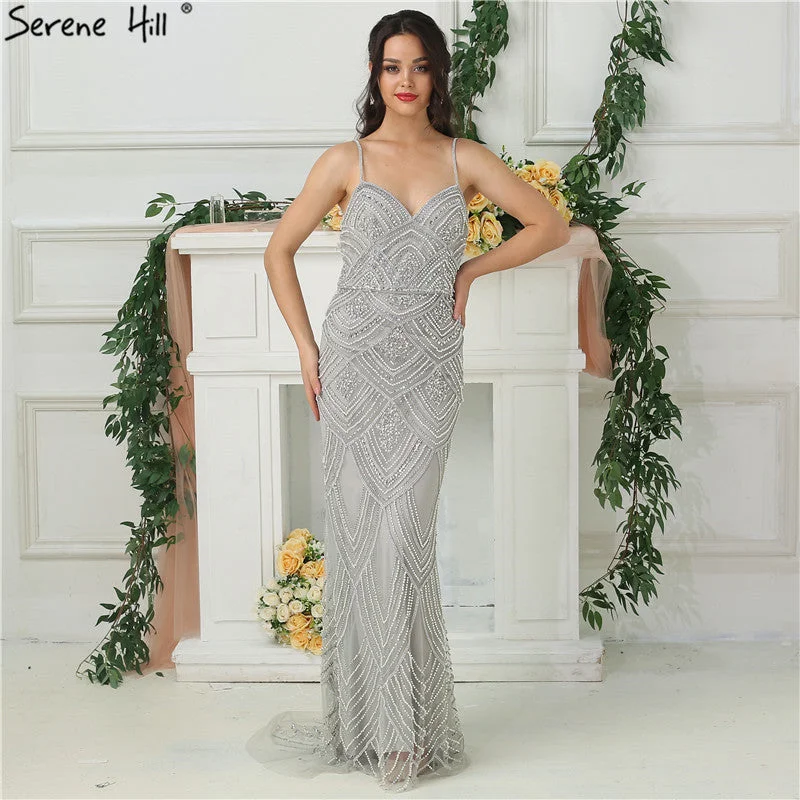 Summer unclassified dressesDubai New Luxury Sexy Sleeveless Evening Dresses Mermaid Diamond Beading Mermaid Evening Gowns 2024 LA6628 Summer unclassified dresses