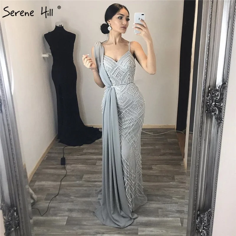 Trendy new unclassified dressesDubai New Luxury Sexy Sleeveless Evening Dresses Mermaid Diamond Beading Mermaid Evening Gowns 2024 LA6628 Trendy new unclassified dresses