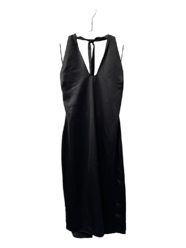 Open-back unclassified dressesJason Wu Size Large Black Polyester Halter Deep V Back Zip Backless Dress Open-back unclassified dresses