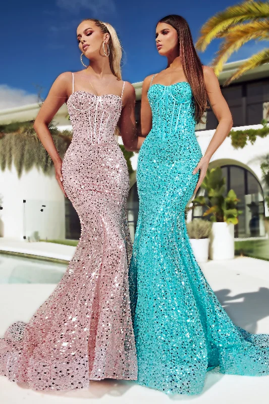 Color block unclassified dressesPortia and Scarlett's Shimmering Mermaid Gown: A Captivating Statement for Unforgettable Occasions Color block unclassified dresses