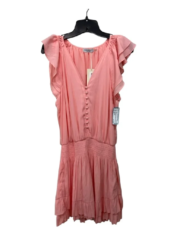 Popular unclassified dressesRamy Brook Size M Light Pink Polyester Flutter Sleeves V Neck Dress Popular unclassified dresses