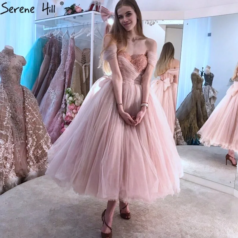 Club unclassified dressesSerene Hill Pink Sleeveless Simple Evening Gowns Sweetheart Beading Ankle Length Formal Dress Design 2024 LA70702 Club unclassified dresses