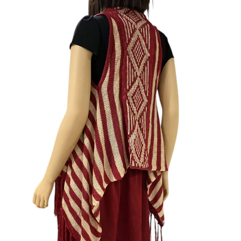 Travel unclassified dressesSleeveless Striped Tribal Cardigan Vest Travel unclassified dresses