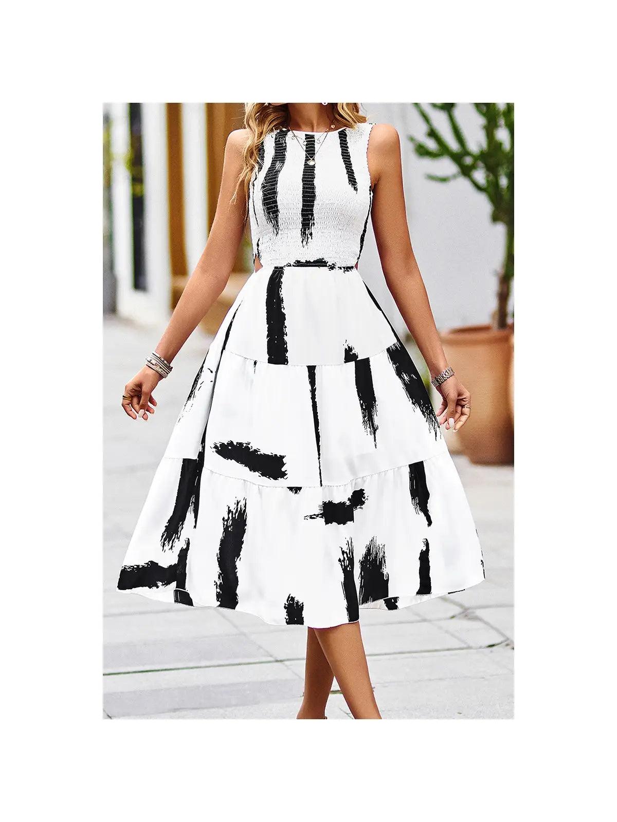 Designer unclassified dressesB&W Ruffled Dress Designer unclassified dresses