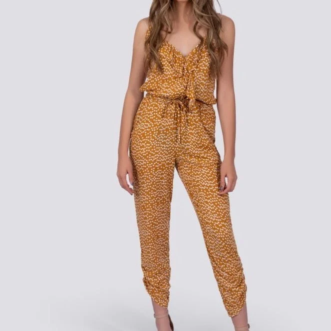 Formal unclassified dressesChloe Jumpsuit | Yellow Polka Dot Formal unclassified dresses