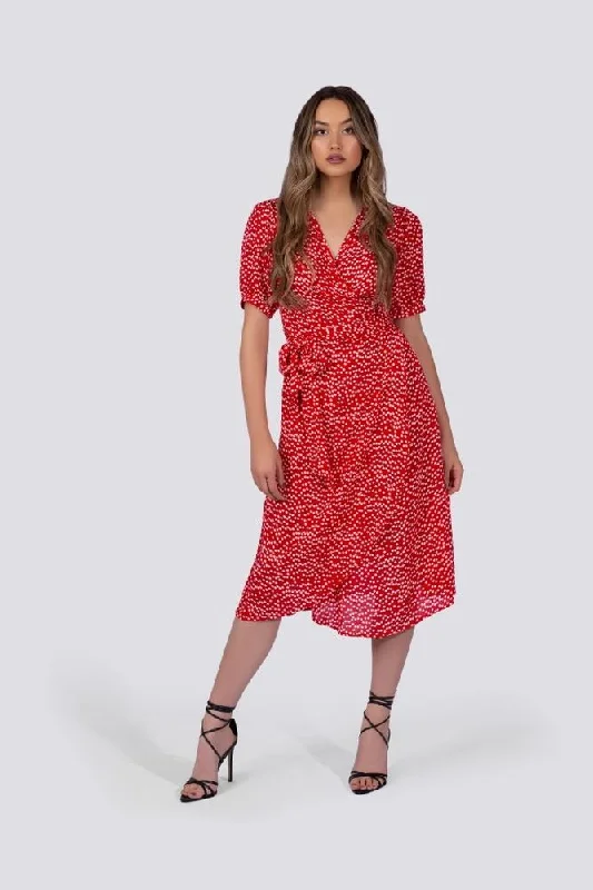 Club unclassified dressesCoco Wrap Dress | Red Polka Dot Club unclassified dresses