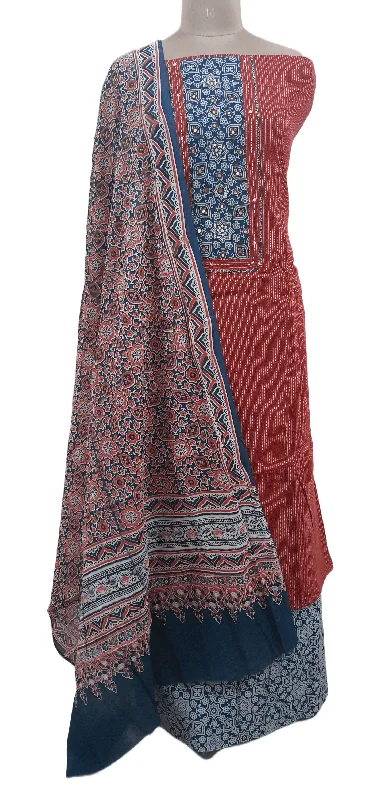 Petite unclassified dressesCotton Kantha Kurta with Ajrakh Dupatta Suit EV24 Petite unclassified dresses