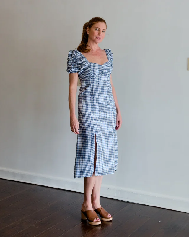 Open-back unclassified dressesEmerson Fry Gathered Sleeve Dress in Delfini Linen Open-back unclassified dresses