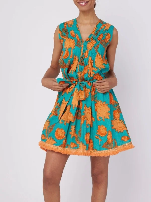 Travel unclassified dressesFelice Dress with Tie - Green/Orange FINAL SALE Travel unclassified dresses