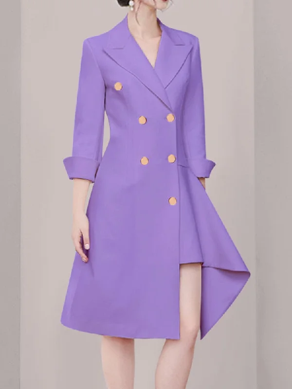 Tiered unclassified dressesIrregular Notched Collar Blazer Dress Tiered unclassified dresses