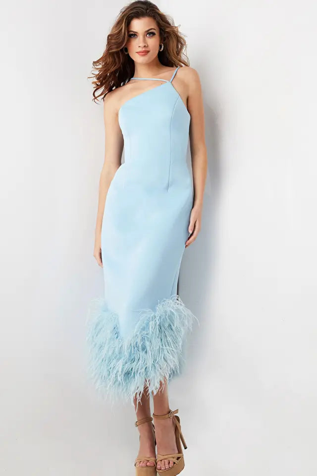 Long unclassified dressesJovani -36675 Sleeveless Feather Hem Dress Long unclassified dresses