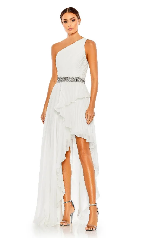 Vacation unclassified dressesOne-Shoulder White High-Low Formal Dress 49532 Vacation unclassified dresses