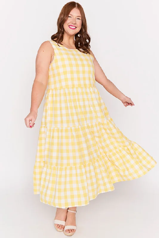 Comfortable unclassified dressesMaisy Yellow Gingham Dress Comfortable unclassified dresses