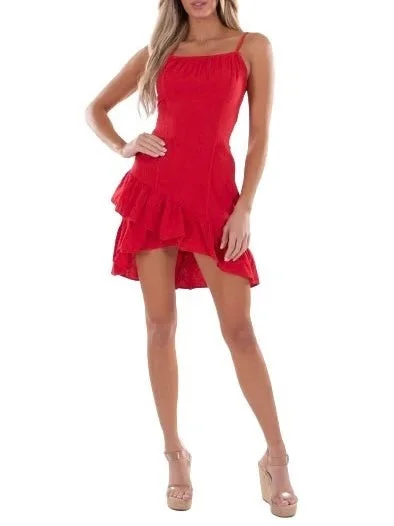 Flowy unclassified dressesRuffle Tie Back Dress - Red FINAL SALE Flowy unclassified dresses