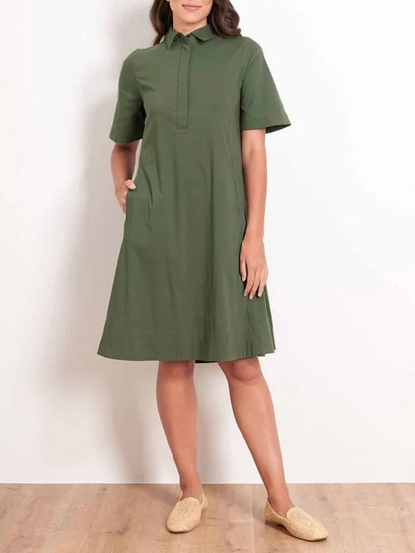 High-low unclassified dressesSwing Trapeze Dress - Olive High-low unclassified dresses