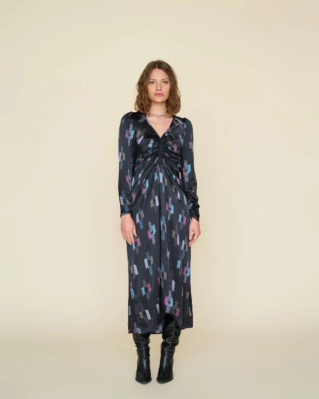 Long sleeve unclassified dressesXirena Odessa Dress in Black Ikat Long sleeve unclassified dresses