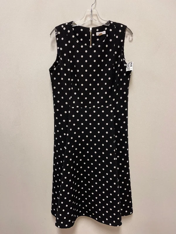 Dress Casual Midi By Calvin Klein In Polkadot Pattern, Size: Xl Elegant Satin Skirt