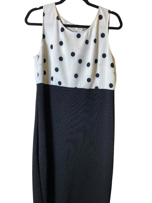 Dress Casual Midi By Dannyandnicole In Black & White, Size: L Button Midi Skirt