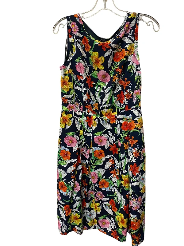 Dress Casual Midi By Jones New York In Floral Print, Size: 6 Trendy Midi Look