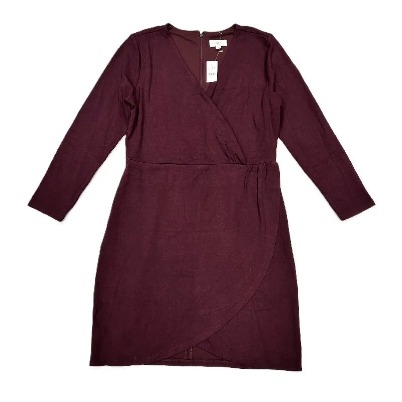 Dress Party Midi By Loft In Maroon, Size: L Stylish Midi Skirt